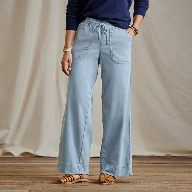 orvis Explorer TENCEL™ Wide-Leg Pants BLUE HAZE