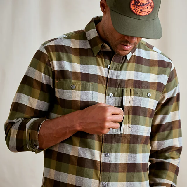 Orvis Flat Creek Tech Flannel Shirt TARRAGON/MOSS