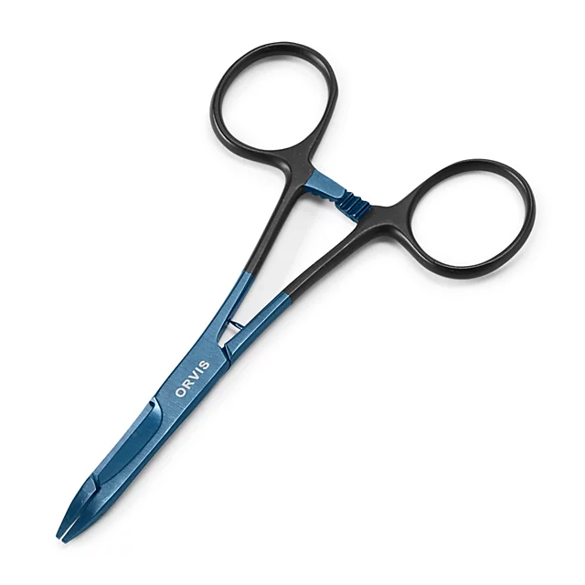 orvis Flow Scissor Forceps COBALT BLACK