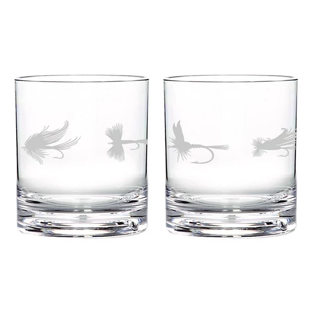 orvis Fly Fishing Cocktail Glasses Dry Flies