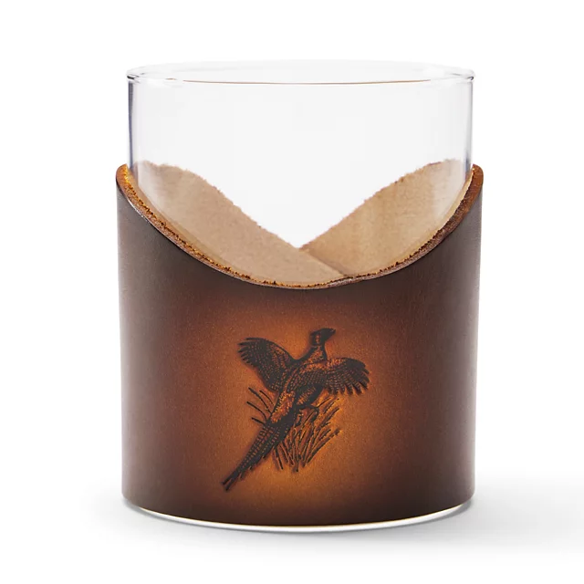 orvis Leather-Wrapped Whiskey Glass