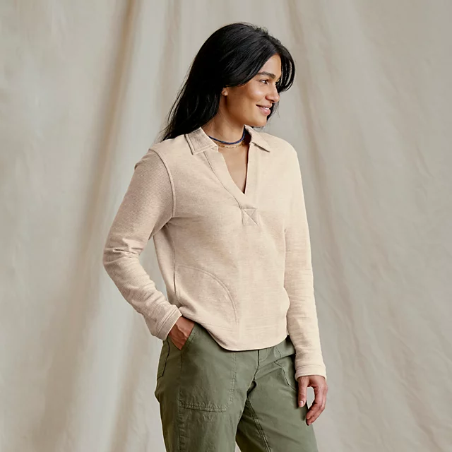 Orvis Lightweight Polo Sweatshirt SPRING LILAC