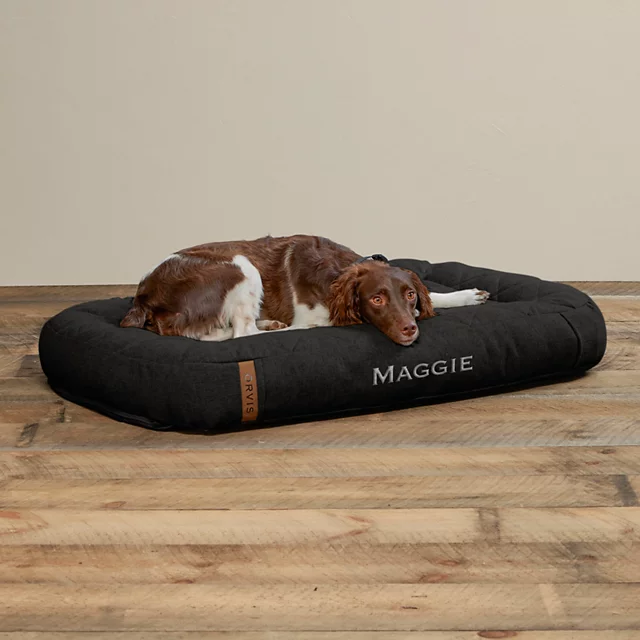 orvis Memory Foam Lounger Dog Bed CHARCOAL