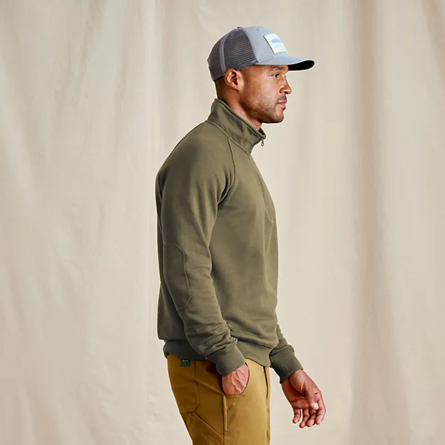 Orvis Men’s Campfire 1/4-Zip Sweatshirt TARRAGON
