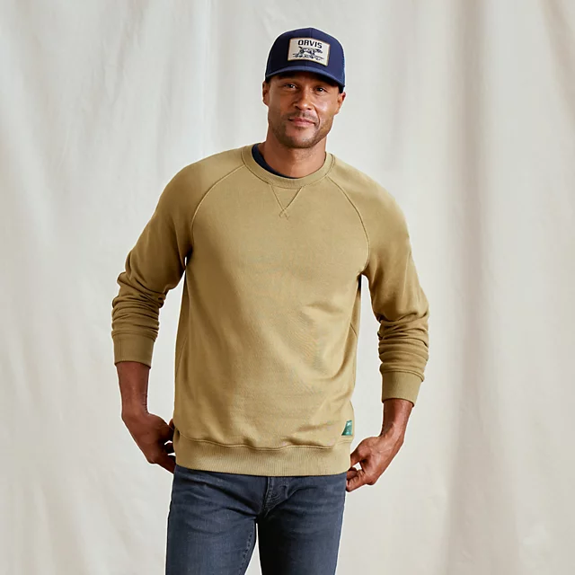 orvis Men’s Campfire Crewneck Sweatshirt KHAKI