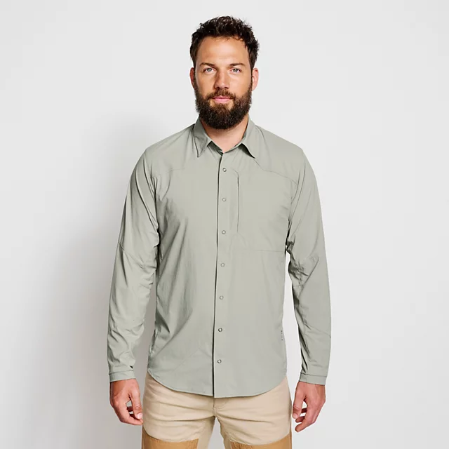 Orvis Men’s PRO LT Upland Shirt BLAZE/SAND