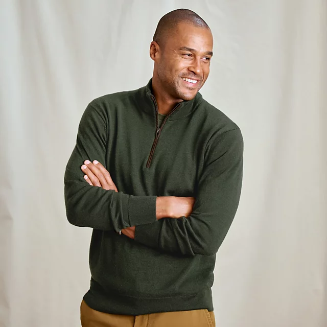 Orvis Merino Wool 1/4-Zip Sweater 2.0 IVY