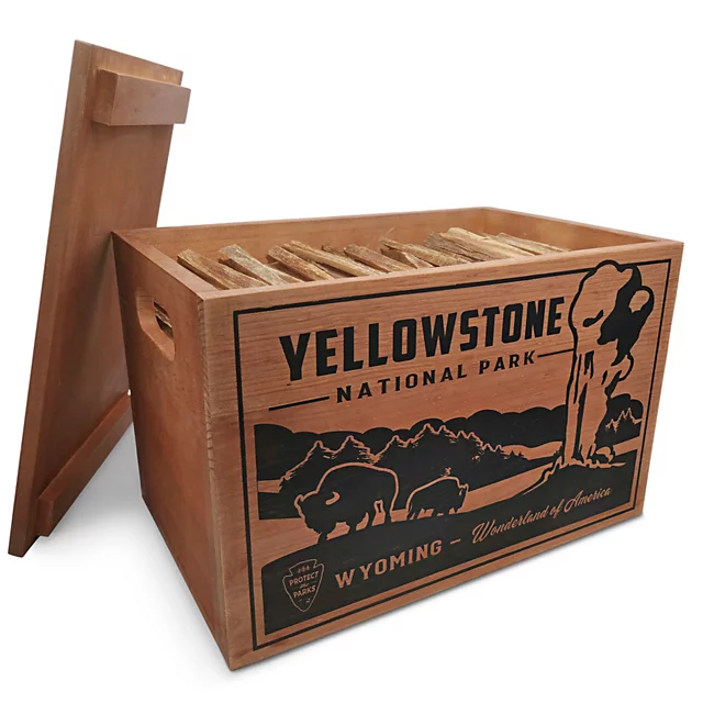 orvis National Parks Fatwood Wooden Crate