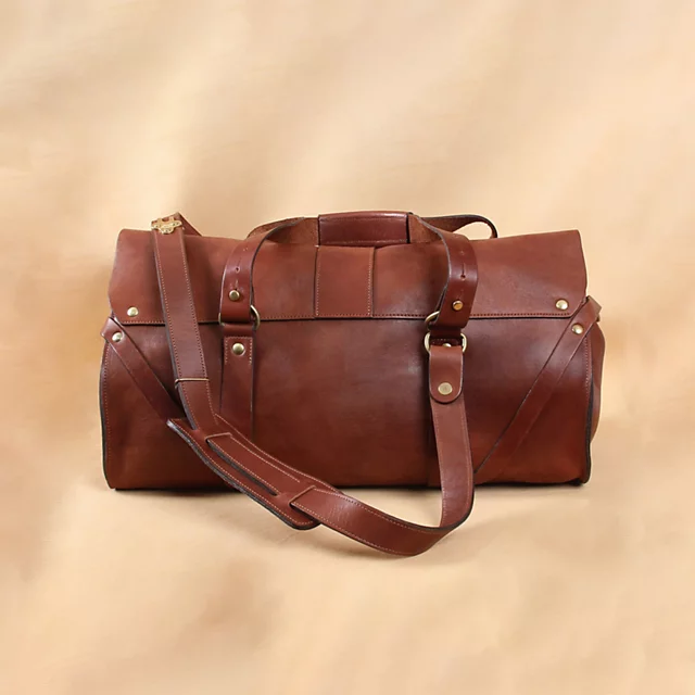 Orvis No. 1 Leather Travel Grip Bag BROWN