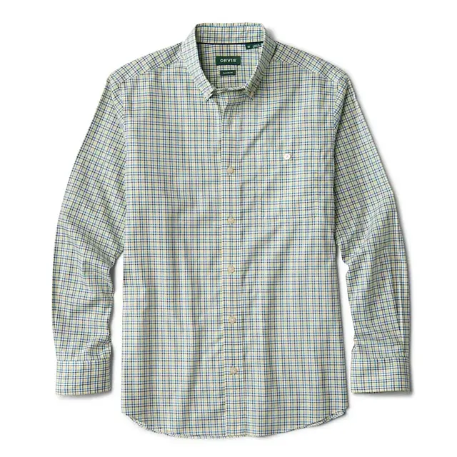 orvis No-Work Long-Sleeve Shirt WHITE/PACIFIC BLUE