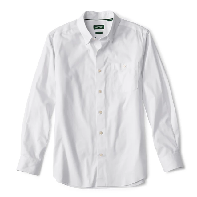 orvis No-Work Twill Long-Sleeve Shirt WHITE