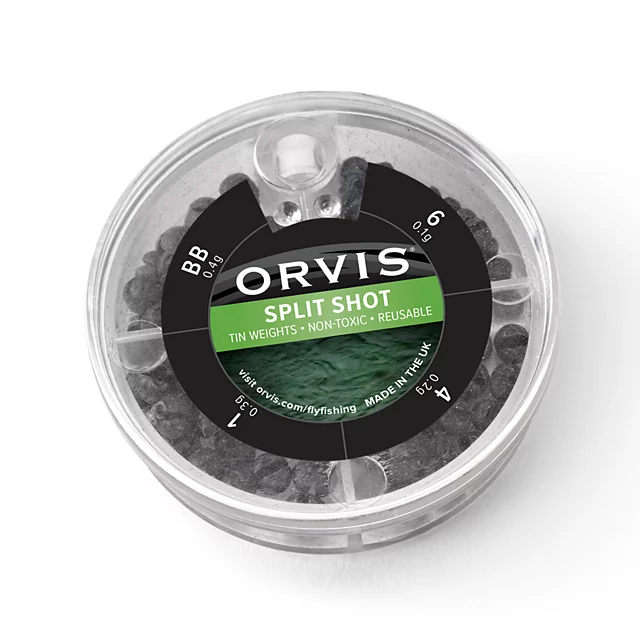 orvis Orvis Non-Toxic Split Shot - 4 Sizes BLACK