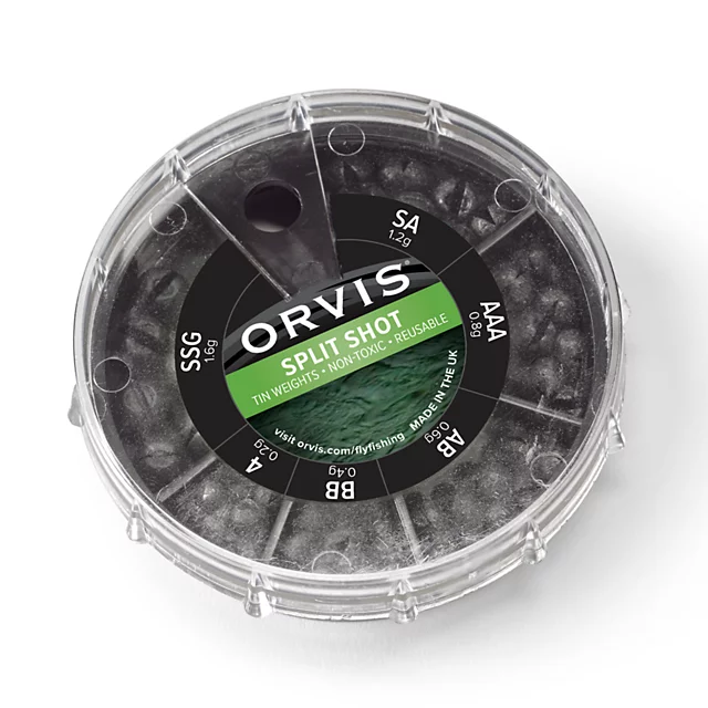 orvis Orvis Non-Toxic Split Shot - 6 Sizes BLACK