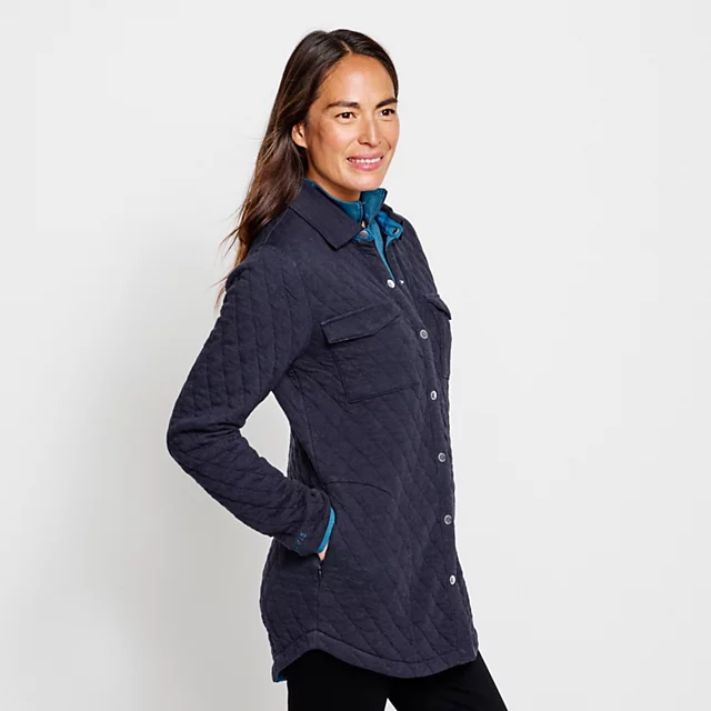 Orvis Outdoor Quilted Shirt Jacket TRUE NAVY