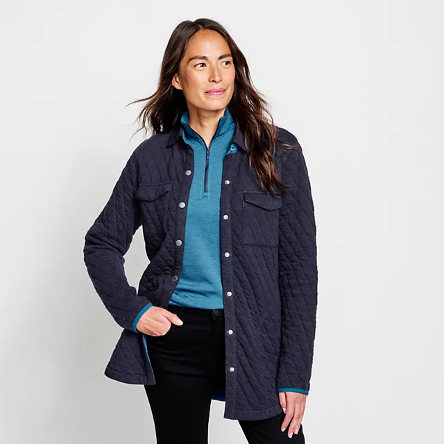 Orvis Outdoor Quilted Shirt Jacket TRUE NAVY