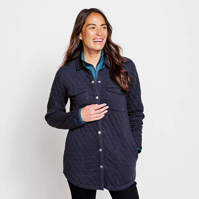 orvis Outdoor Quilted Shirt Jacket TRUE NAVY
