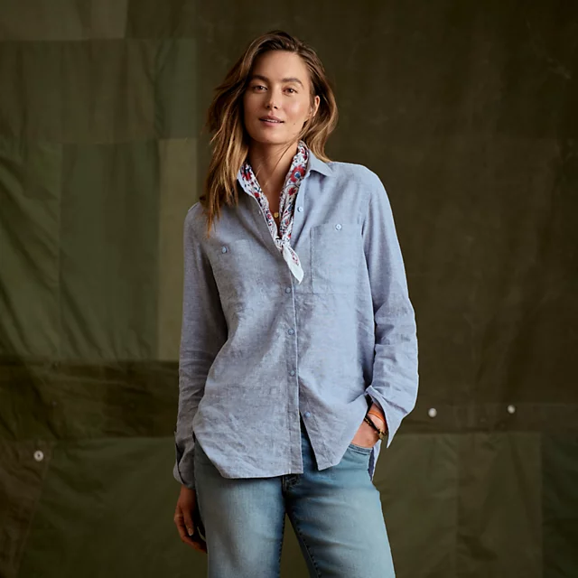 Orvis Performance Linen Tunic PEACOCK