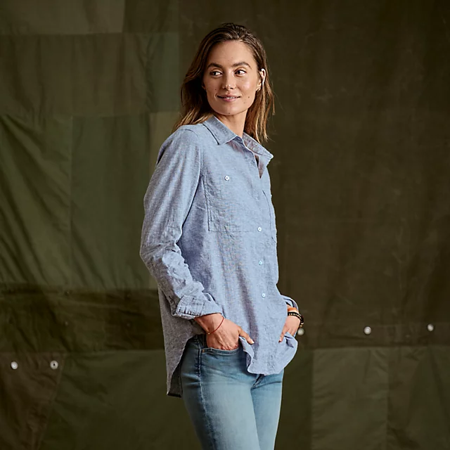 Orvis Performance Linen Tunic PEACOCK