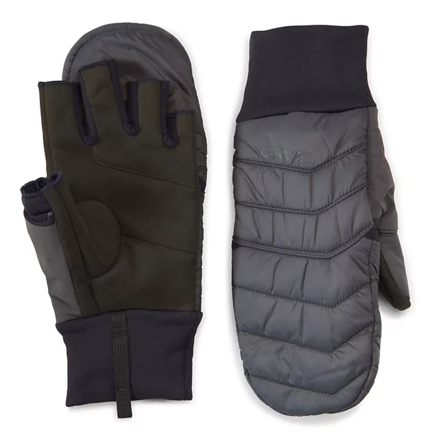 orvis PRO Insulated Convertible Mitts ASPHALT