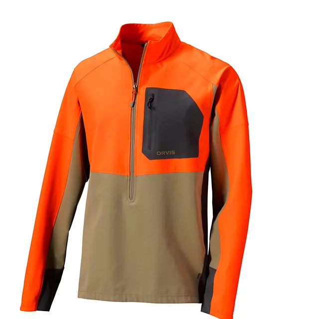 Orvis PRO LT Softshell Pullover TAN/BLAZE
