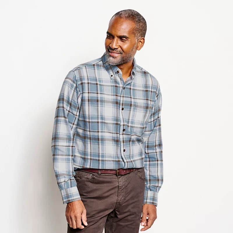 Orvis Regent Long-Sleeve Flannel Shirt BLUE FOG