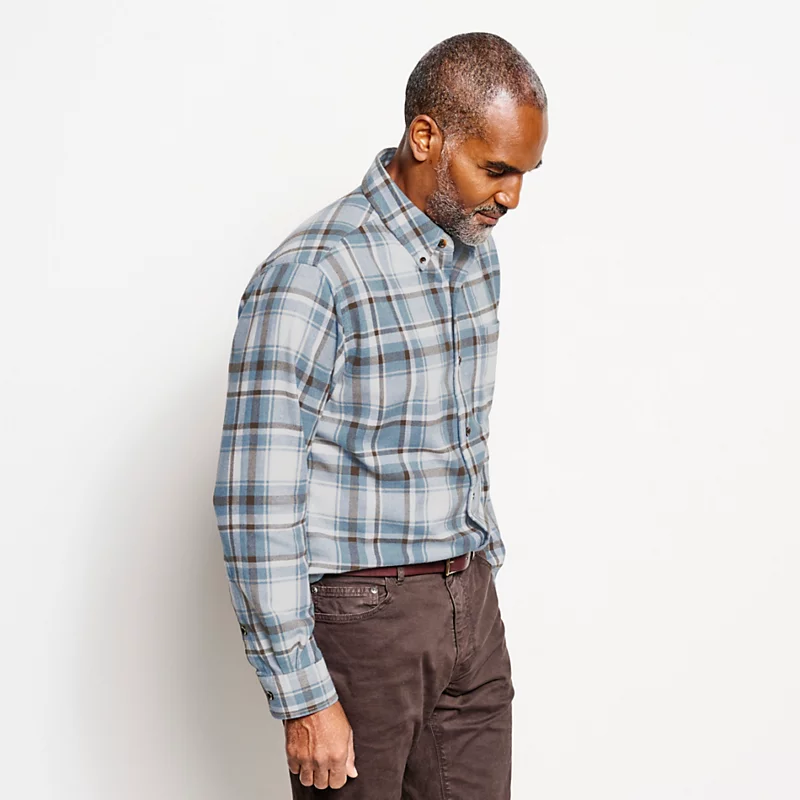 Orvis Regent Long-Sleeve Flannel Shirt BLUE FOG