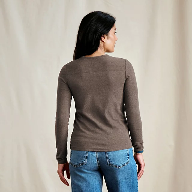 Orvis Ribbed Long-Sleeve Crew MUSHROOM HEATHER