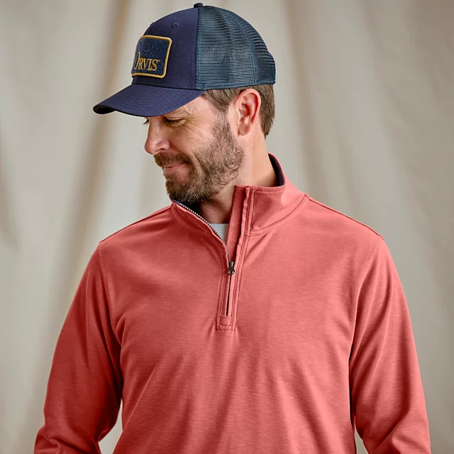Orvis Three Forks 1/4-Zip Sweatshirt OLIVINE