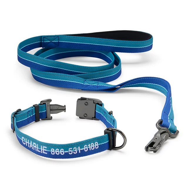 orvis Tough Trail® Collar & Leash Bundle BLUE