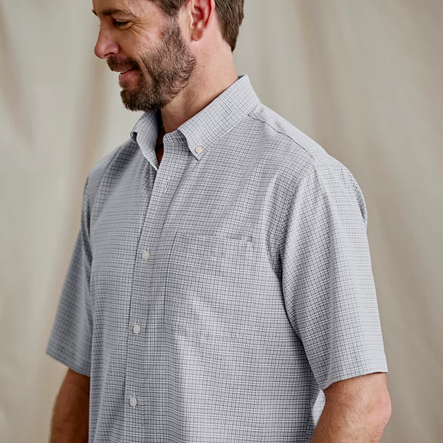 Orvis Ultralight Short-Sleeve Shirt PAPAYA/WHITE