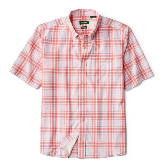 orvis Ultralight Short-Sleeve Shirt PAPAYA/WHITE