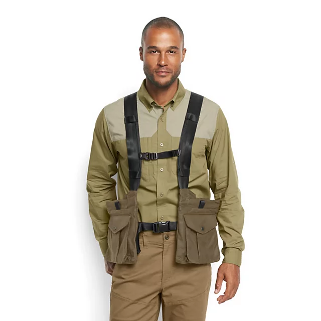 Orvis Waxed Cotton Strap Vest DARK KHAKI