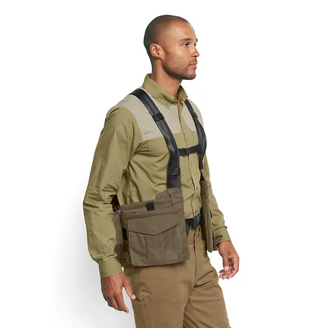 Orvis Waxed Cotton Strap Vest DARK KHAKI