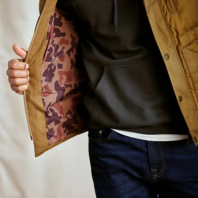 Orvis Waxed Down Puffer Vest KHAKI