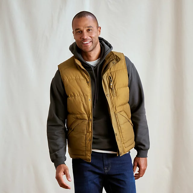 orvis Waxed Down Puffer Vest KHAKI