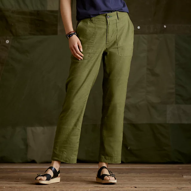 Orvis Women's 1856 Linen Utility Pants MOSS