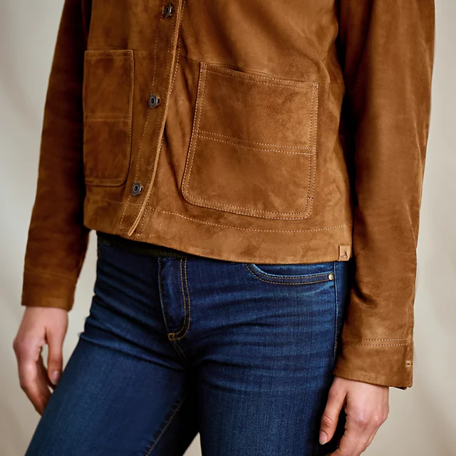 Orvis Women’s Campfire Suede Jacket COGNAC