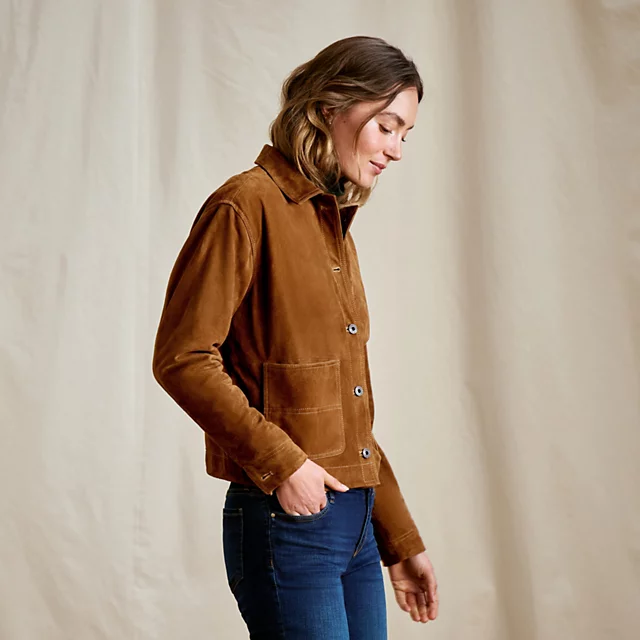Orvis Women’s Campfire Suede Jacket COGNAC
