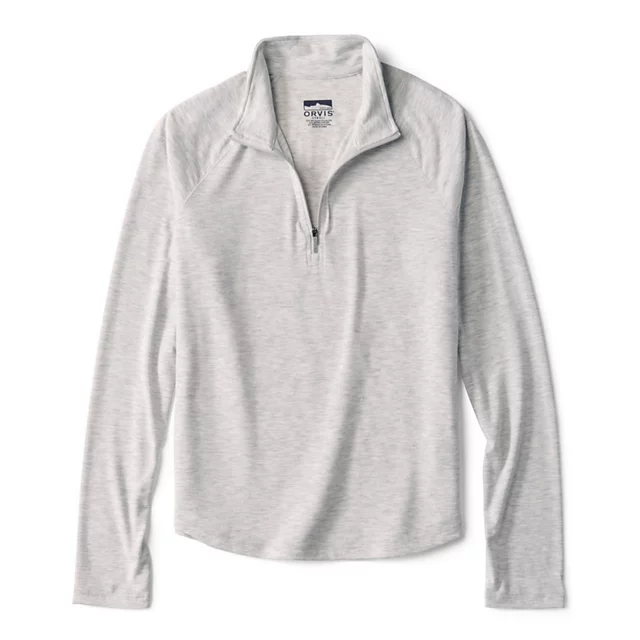 Orvis Women’s DriCast™ 1/4-Zip PALE GRAY HEATHER