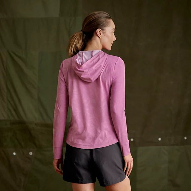 Orvis Women’s Sun Defense Hoodie LILAC STITCH LEAF