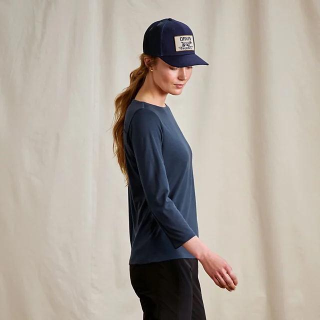 Orvis Outbound Merino 3/4-Sleeve Boatneck Tee TRUE NAVY