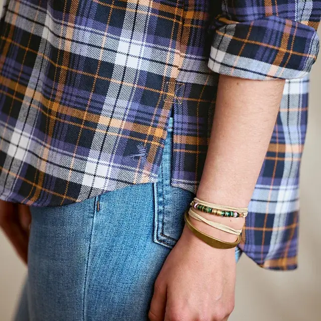 Orvis Perfect Flannel Boyfriend Shirt MOUNTAIN DUSK PLAID