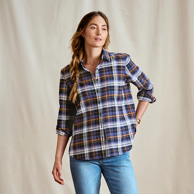 orvis Perfect Flannel Boyfriend Shirt MOUNTAIN DUSK PLAID