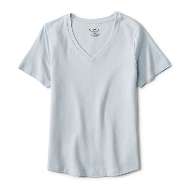 orvis Perfect Relaxed Short-Sleeve V-Neck Tee BLUE MIST HEATHER