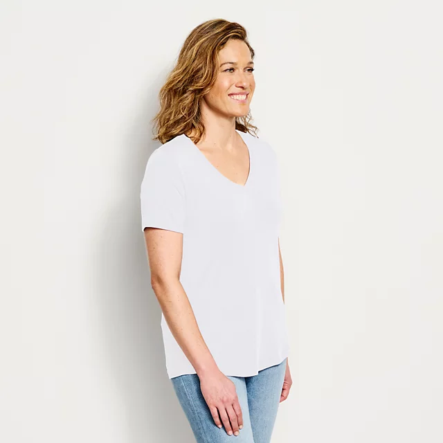 Orvis Perfect Relaxed Short-Sleeve V-Neck Tee WHITE