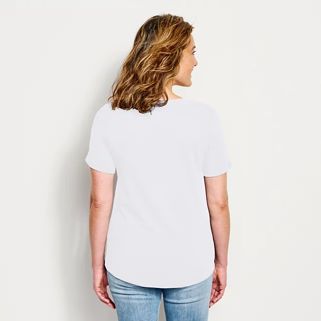 Orvis Perfect Relaxed Short-Sleeve V-Neck Tee WHITE