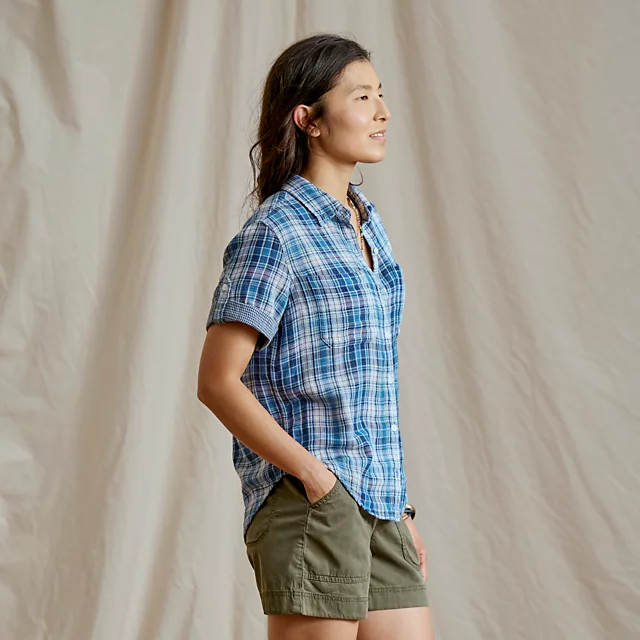 Orvis Plaid Gauze Short-Sleeve Camp Shirt ALOE PLAID