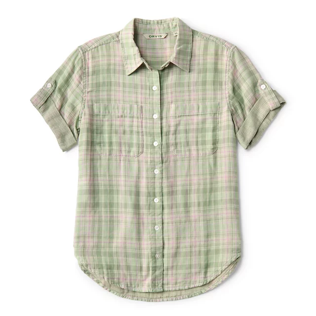 orvis Plaid Gauze Short-Sleeve Camp Shirt ALOE PLAID
