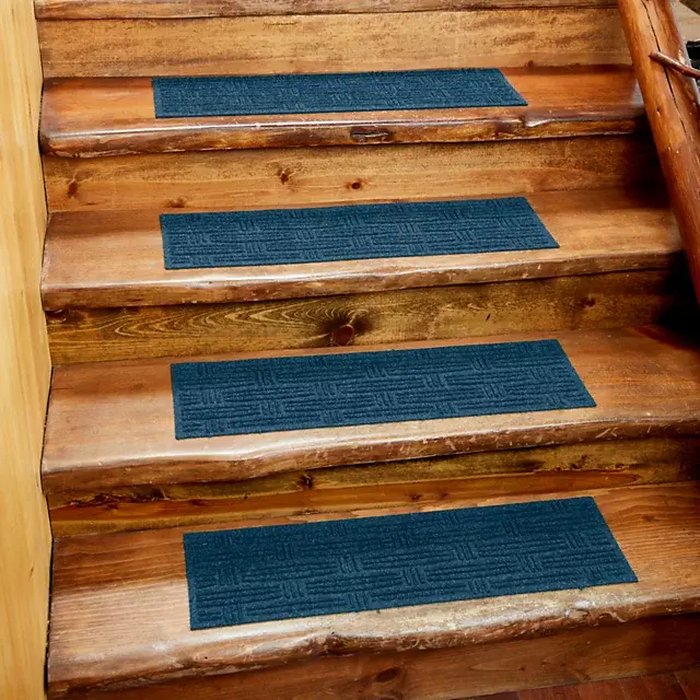 orvis Recycled WaterHog® Oxford Weave Stair Treads NAVY