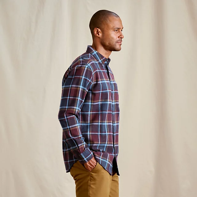orvis Regent Long-Sleeve Flannel Shirt RAISIN/BLUE JAY